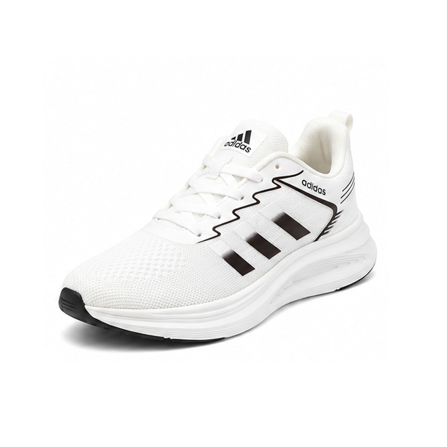 Adidas Running Shoes – White / Black - Image 2