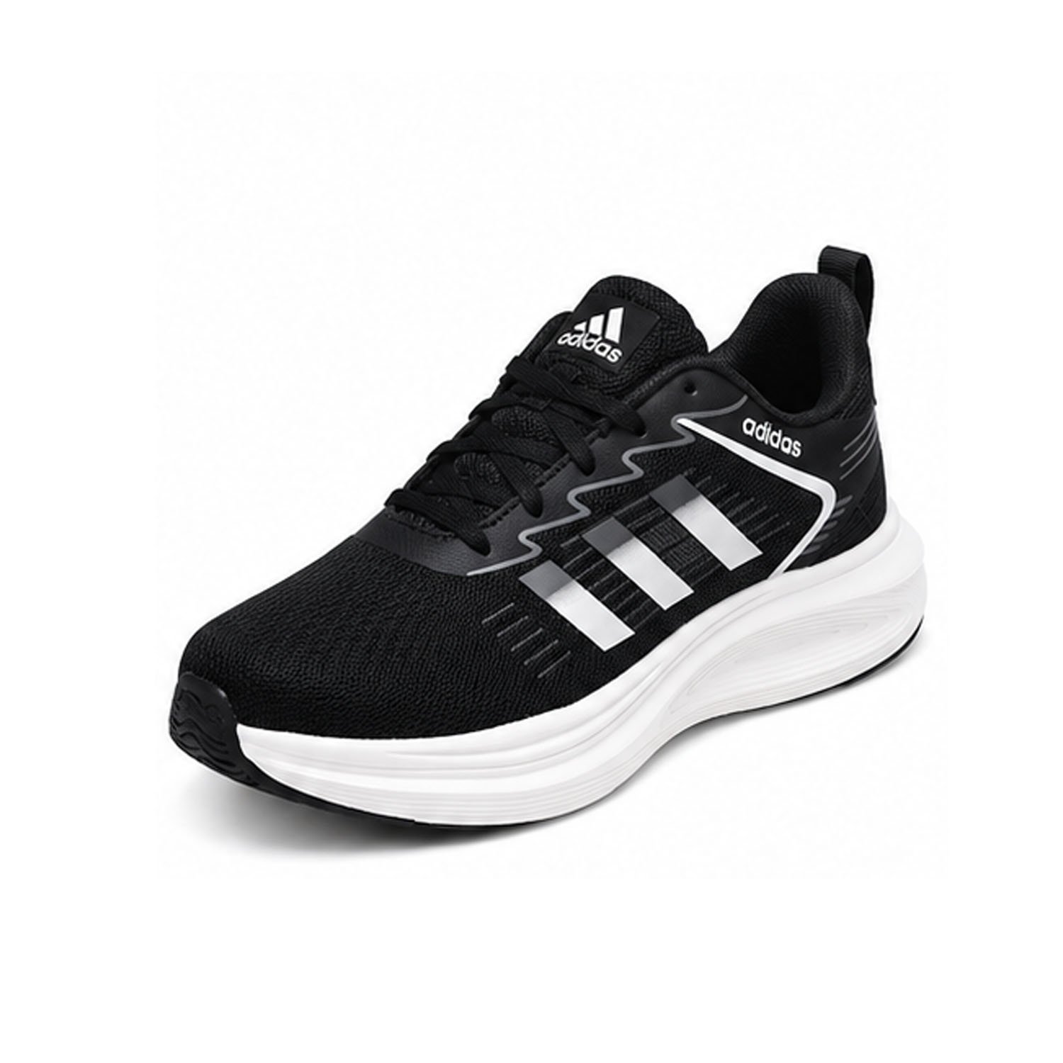 Adidas Running Shoes – Black/White - Image 2