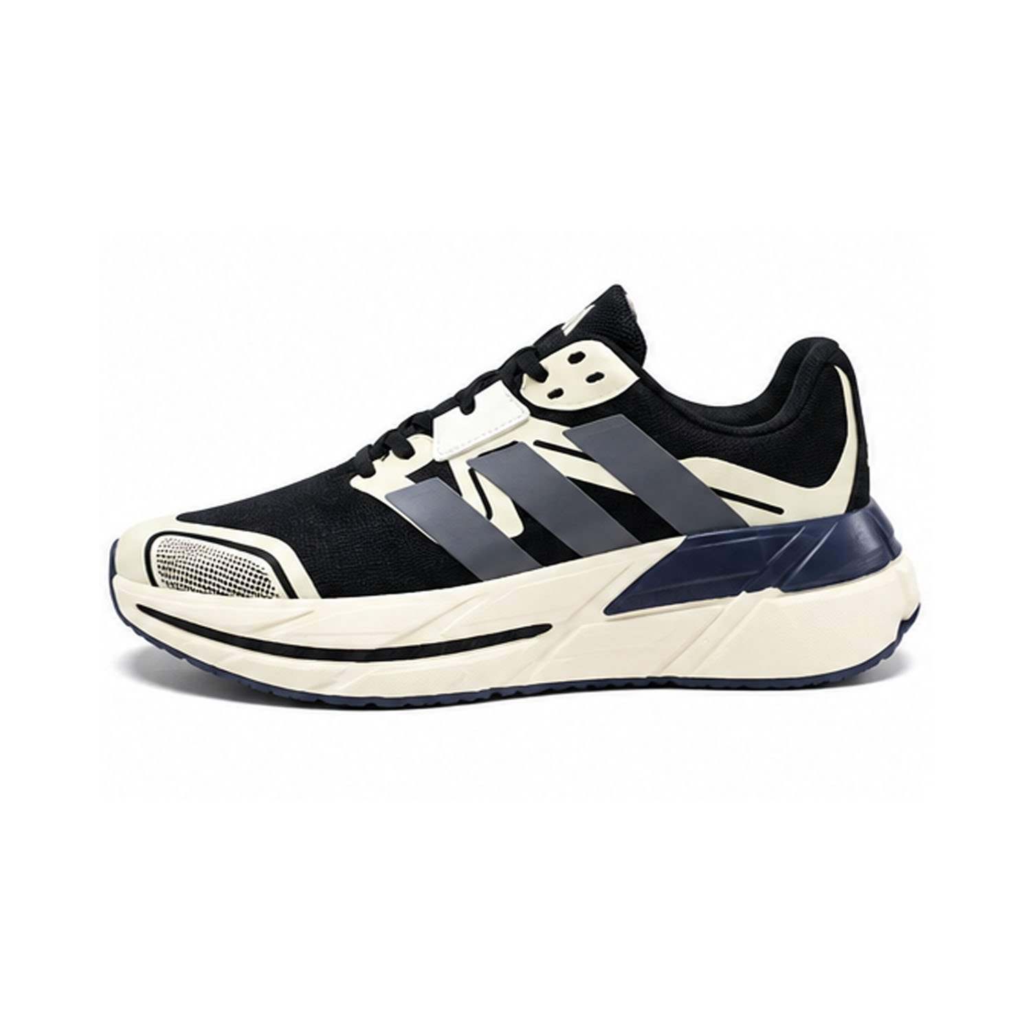 AQUA STRIDE CHUNKY SPORTS SNEAKERS-BLACK & CREAM