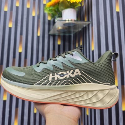 'HOKA' Built for the Run. Designed for Everyday Comfort. olive