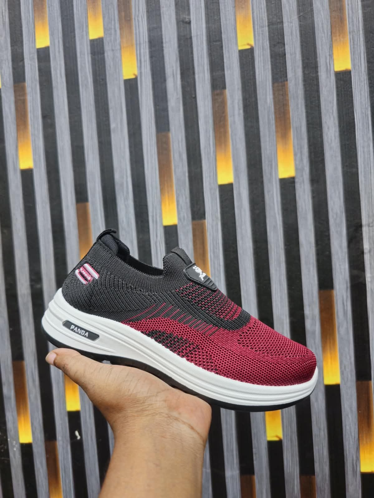 Panda Fashion Casual Slip-On Shoes- RED