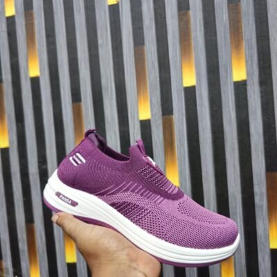 Panda Fashion Casual Slip-On Shoes- PURPLE